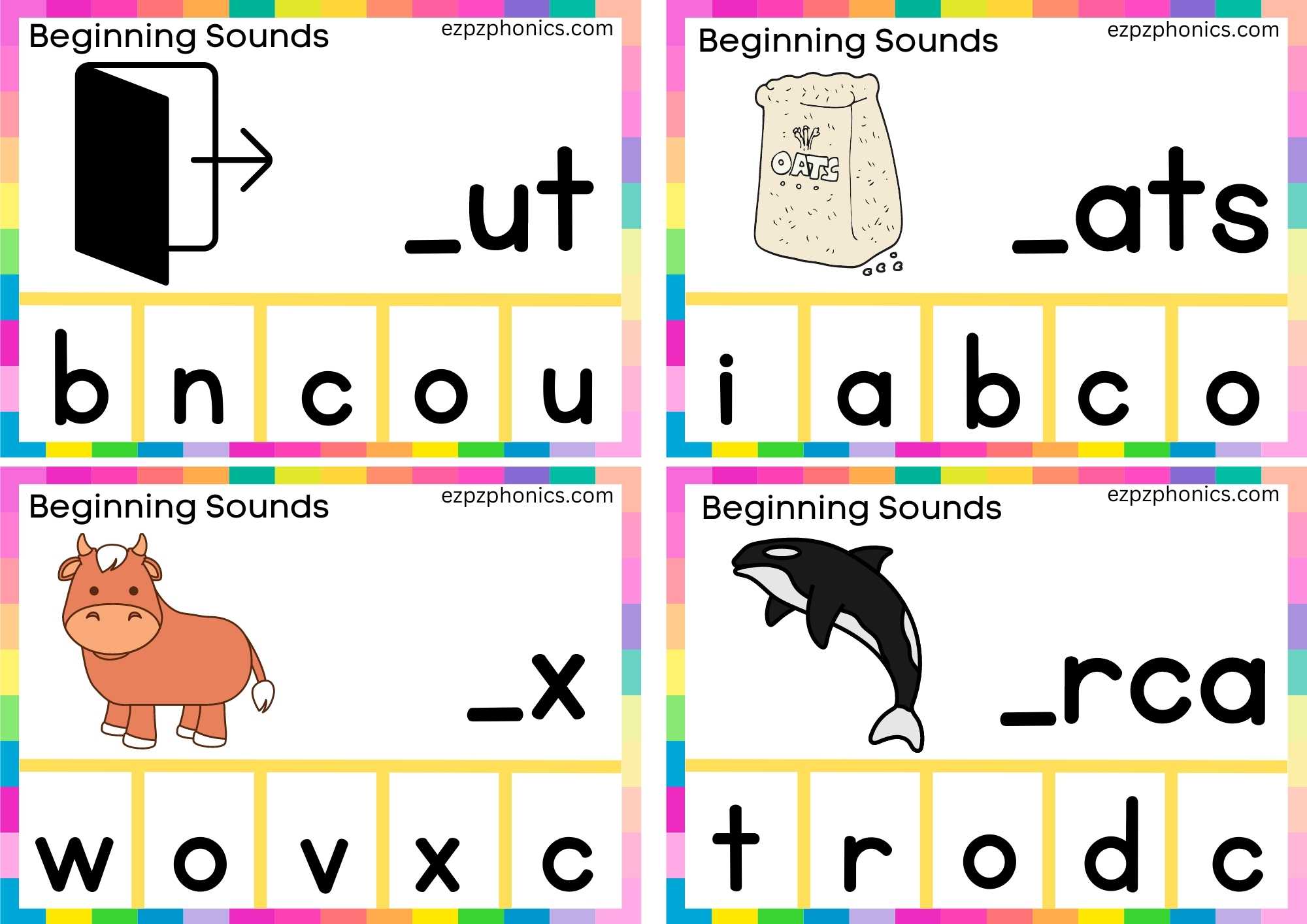 Letter O Finish The Word And Clip The Correct Letter Group 2